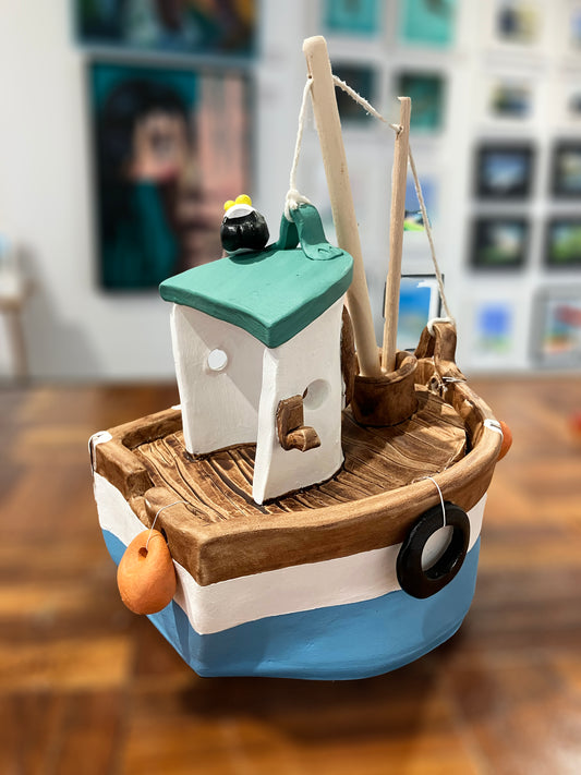 Medium Fishing Boat By Loopy Ceramics