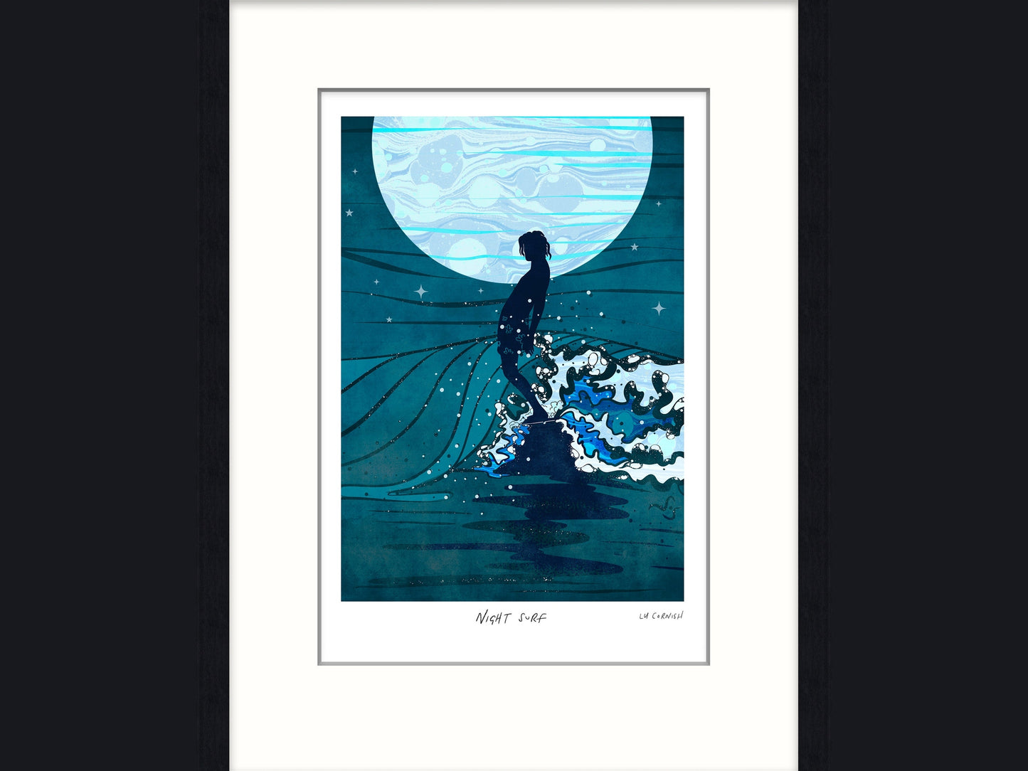Night Surf Art Print - SaltWalls