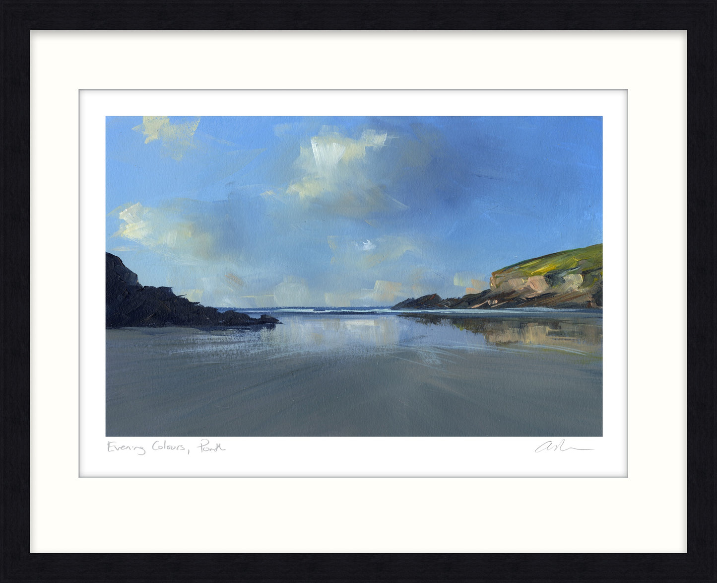 Late Afternoon Colours Porth Beach - SaltWalls