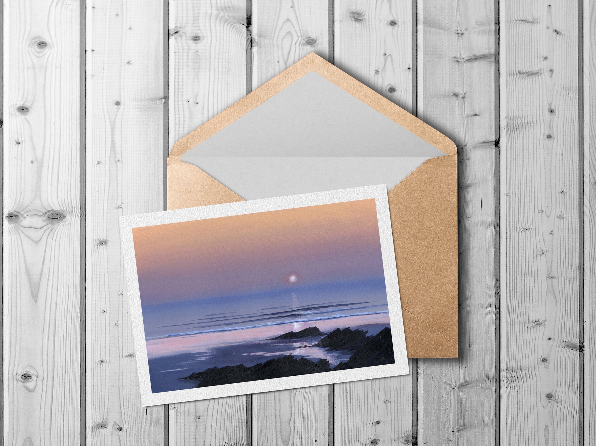 Fistral Sunset Art Card - SaltWalls