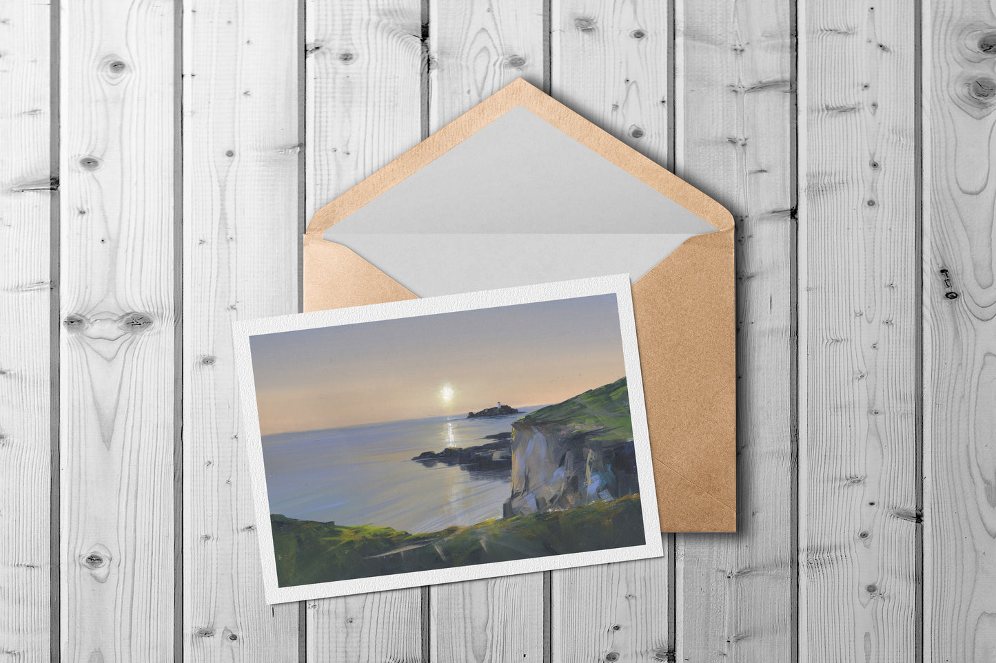 Godrevy Sunset Art Card - SaltWalls