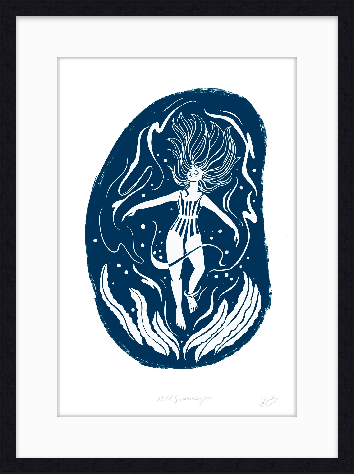 Wild Swimming Art Print - SaltWalls