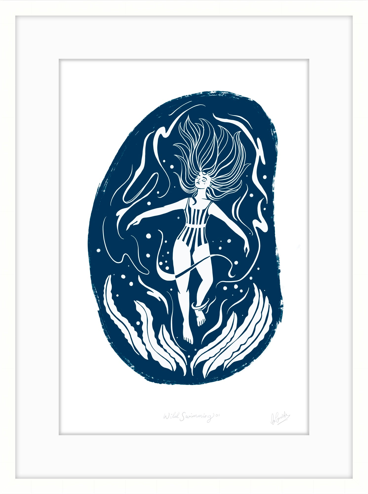 Wild Swimming Art Print - SaltWalls