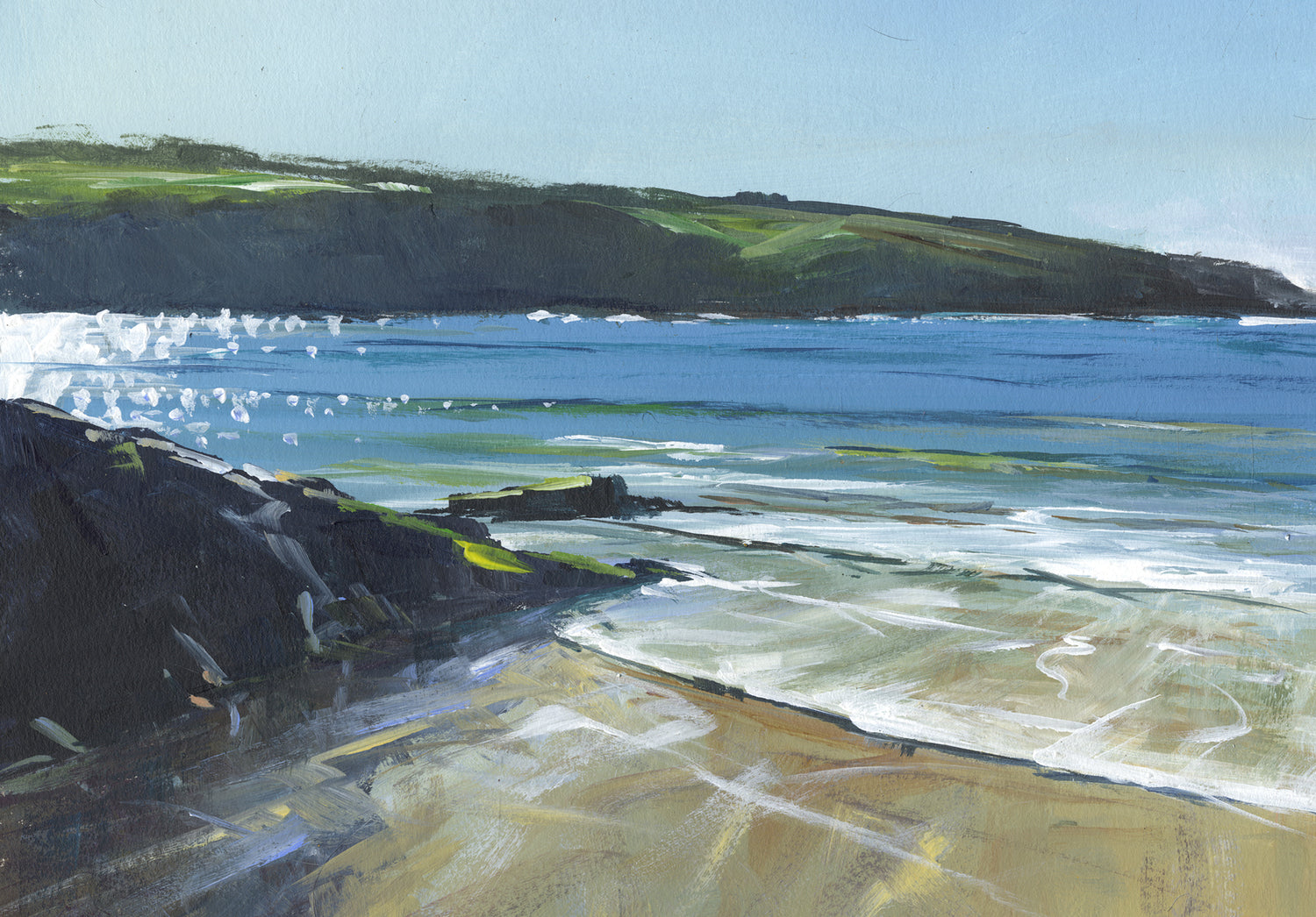 An original acrylic titled September Light Lusty Glaze Cornwall