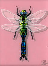 Load image into Gallery viewer, Dragonfly Original Reverse Glass Painting
