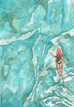 Load image into Gallery viewer, Original Ink &amp; Watercolour Keep Paddling &quot;