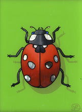 Load image into Gallery viewer, Ladybird Original Reverse Glass Painting
