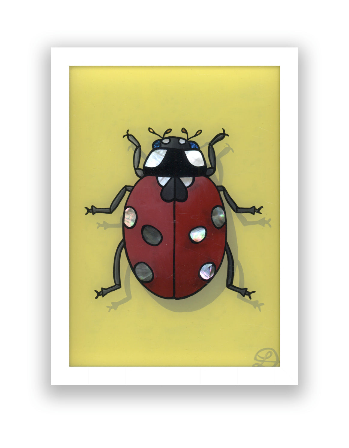 Ladybird Original Reverse Glass Painting