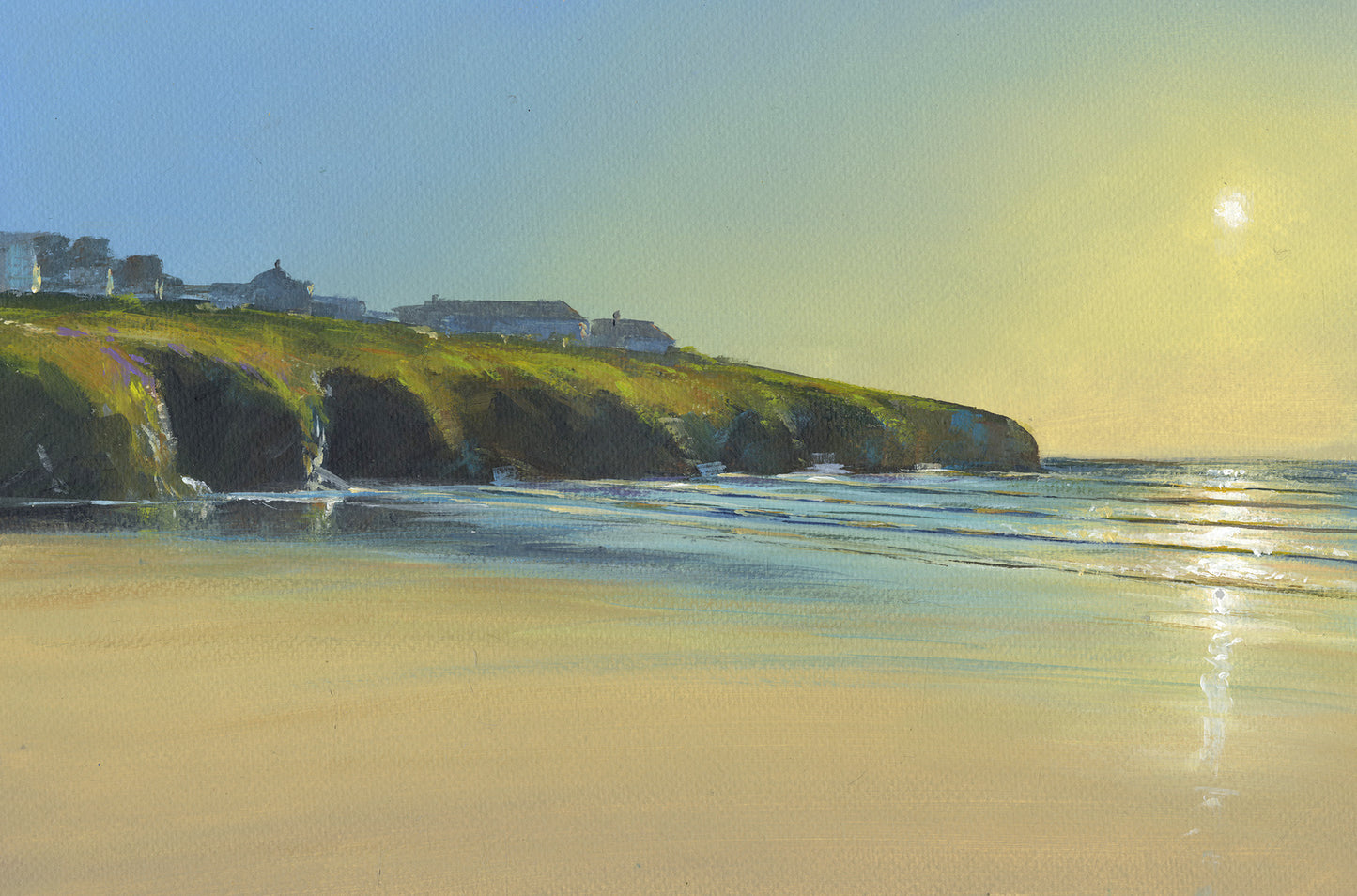 Original Acrylic "Spring Sunset, Porthcothan"