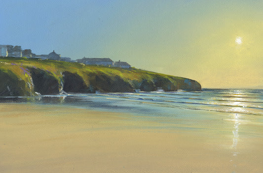 Original Acrylic "Spring Sunset, Porthcothan"