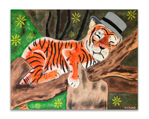 Original Acrylic " Posh Tigers Need Naps Too "