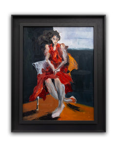 The Red Dress Original Oil Painting