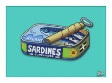 Load image into Gallery viewer, Original Reverse Glass Painting &quot; Sardines &quot;