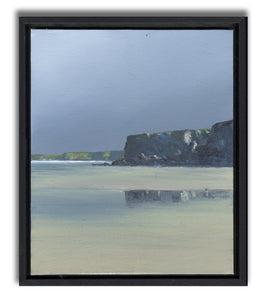 Original Acrylic " Still Grey, Watergate Bay "