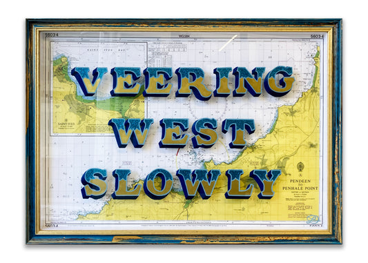 Original Reverse Glass Painting " Shipping Forecast "