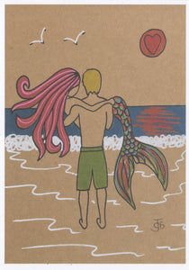 Mermaid and Surfer - SaltWalls