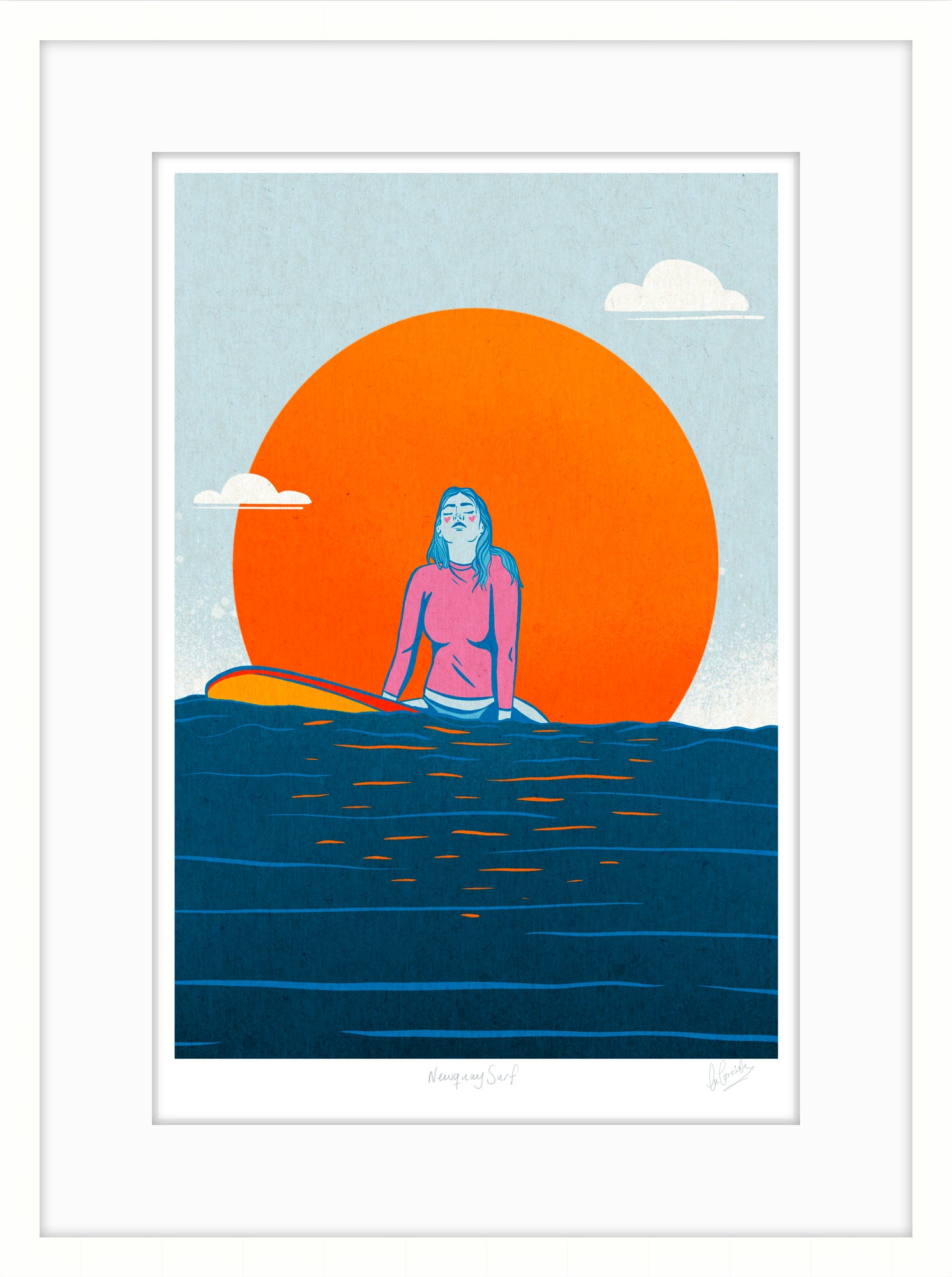 Newquay Surf Art Print - SaltWalls