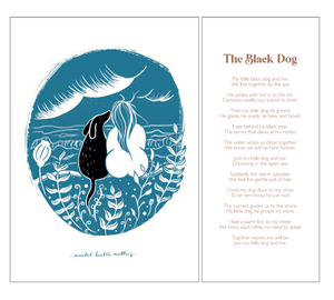 Black Dog Art Print - SaltWalls