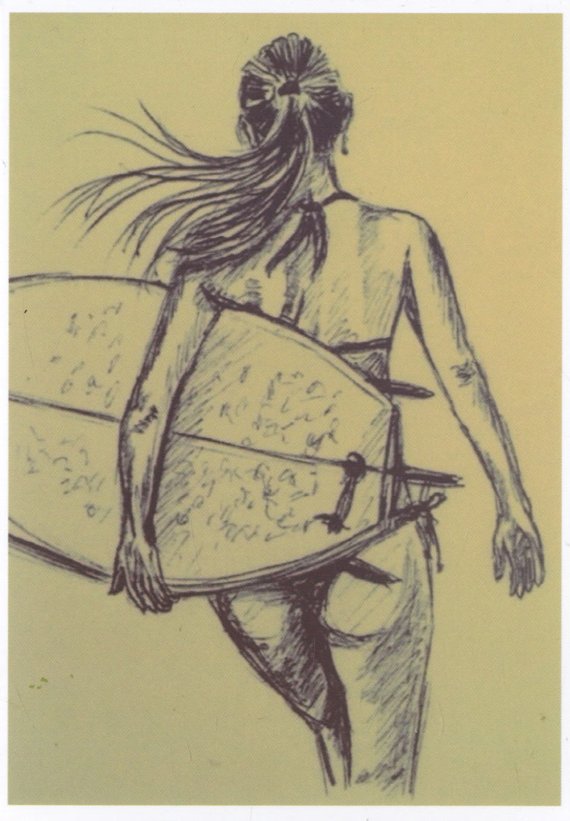 Sketch Surf Girl - SaltWalls