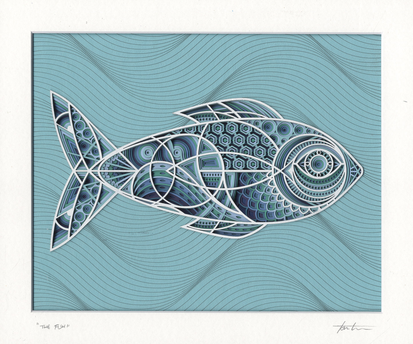 Original Laser Cut "The Teal Fish"