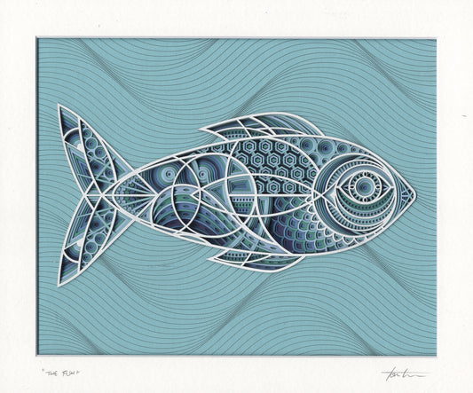 Original Laser Cut "The Teal Fish"