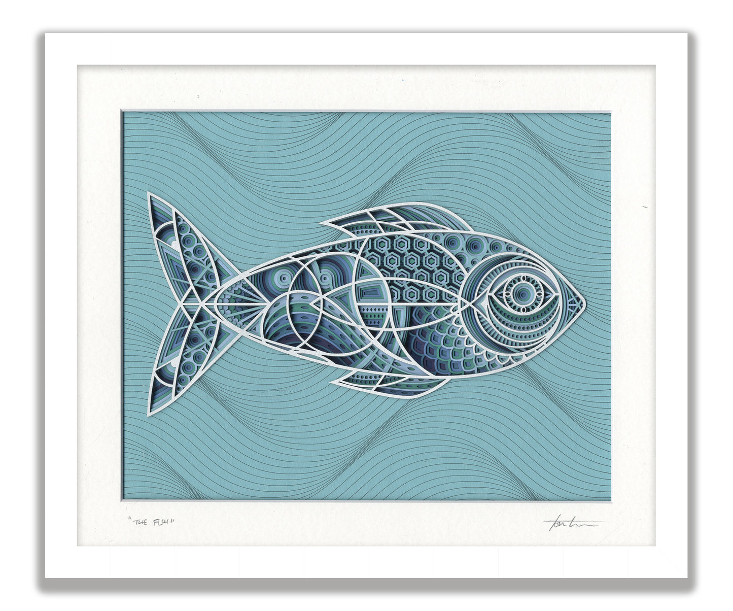 Original Laser Cut "The Teal Fish"