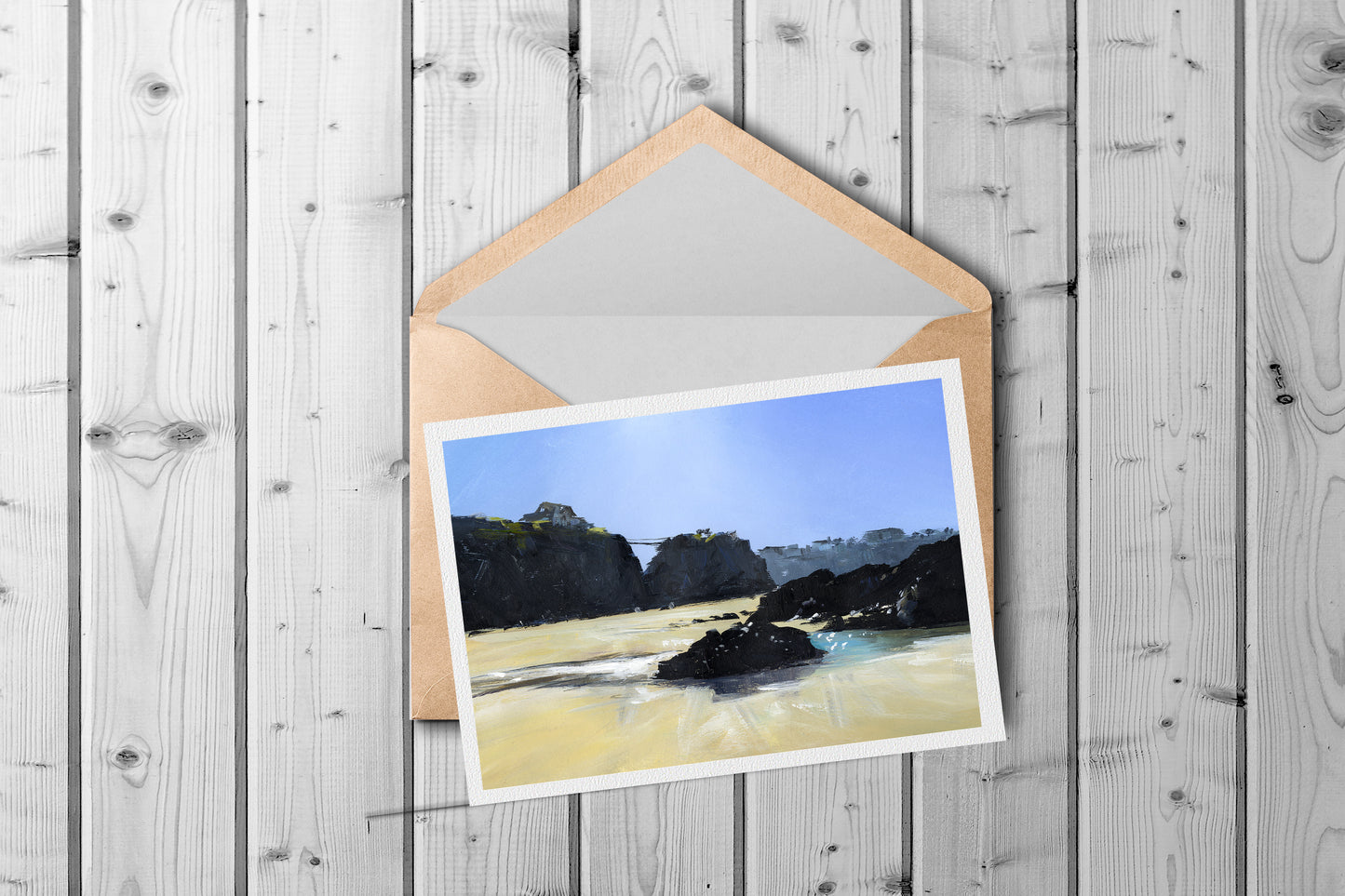 Towan Beach Art Card - SaltWalls