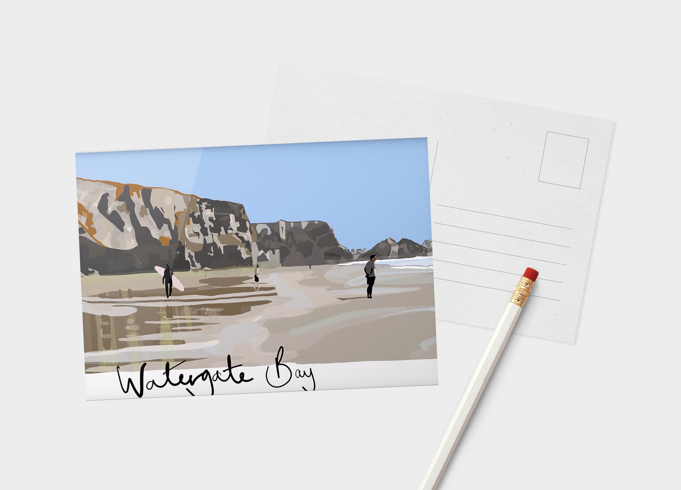 Watergate Bay Postcard - SaltWalls