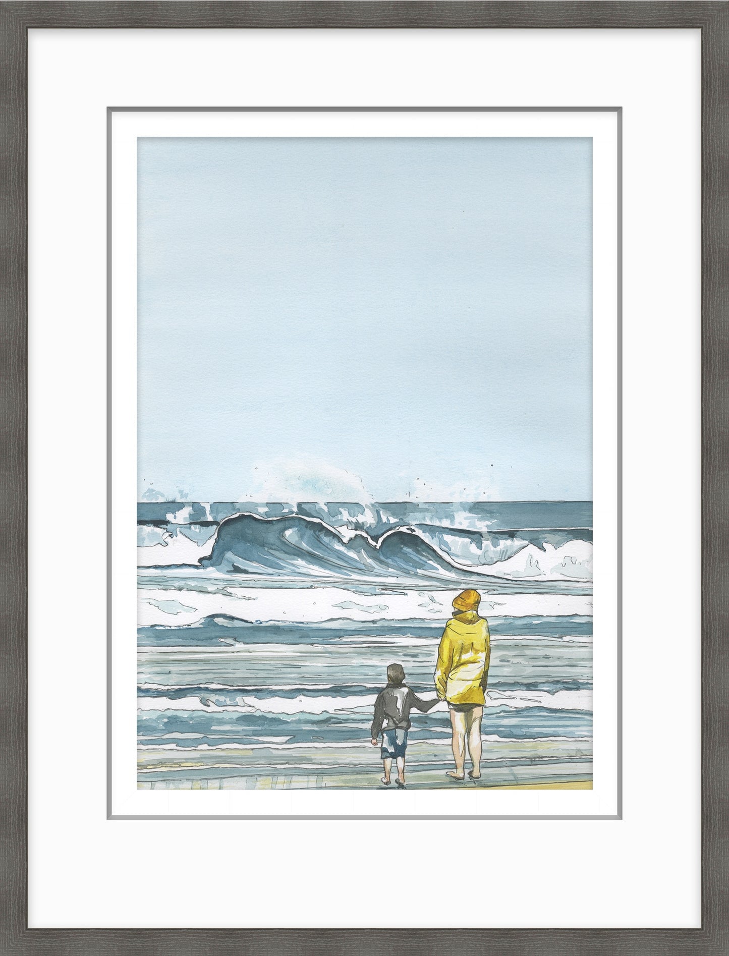 Original Watercolour "Wave Watching 2"