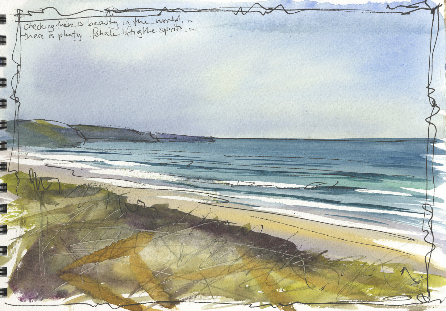 Original Sketch "Towards Perranporth"