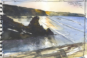 Original Sketch "Golden Light, Wine Cove"